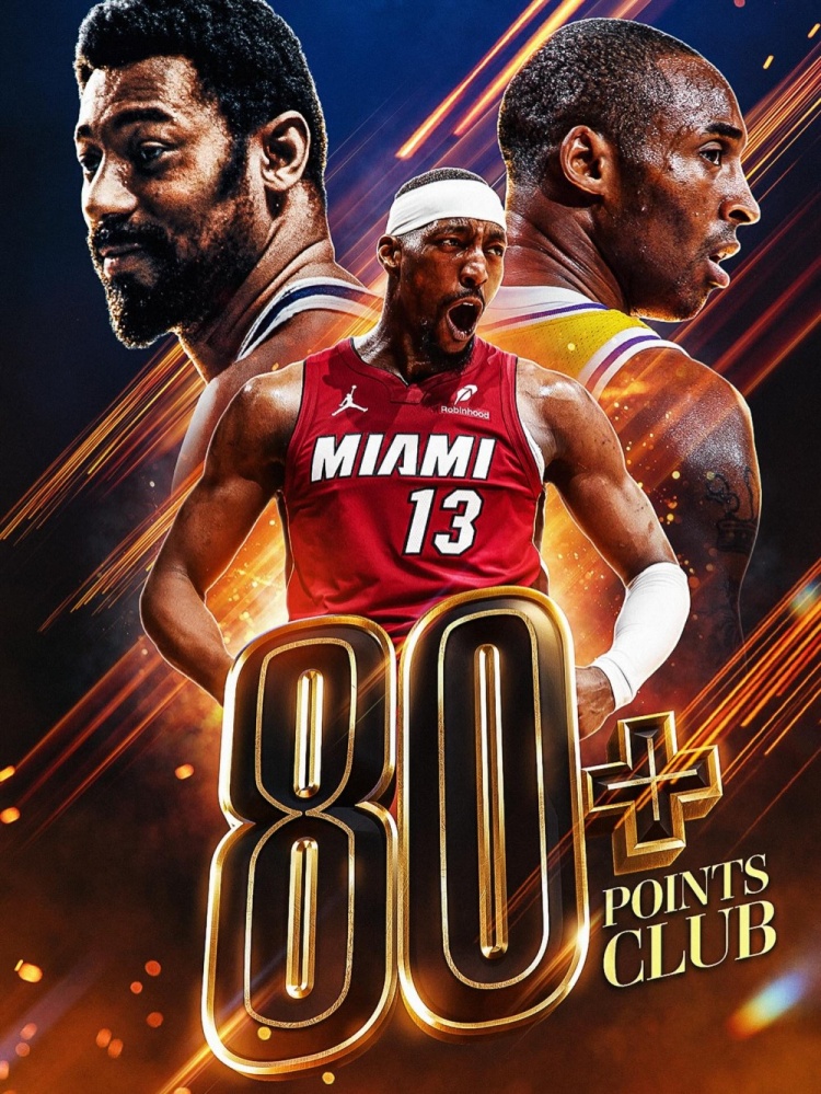 九游娱乐官方网站-张伯伦/阿德巴约/科比！NBA官方海报致敬80+得分俱乐部！